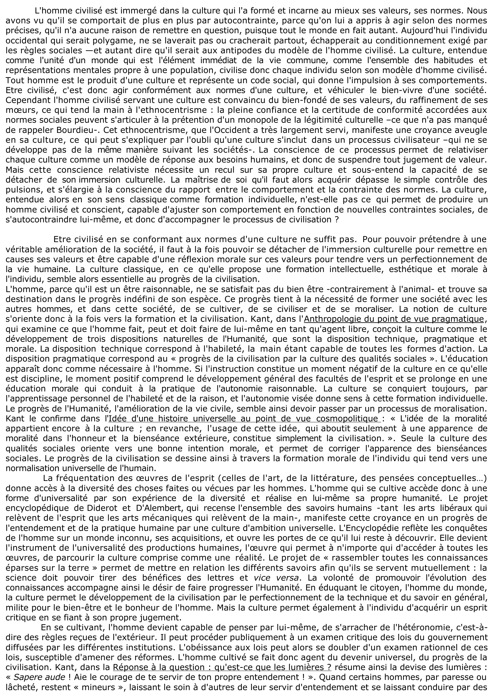 Prévisualisation du document La culture est-elle civilisatrice	?