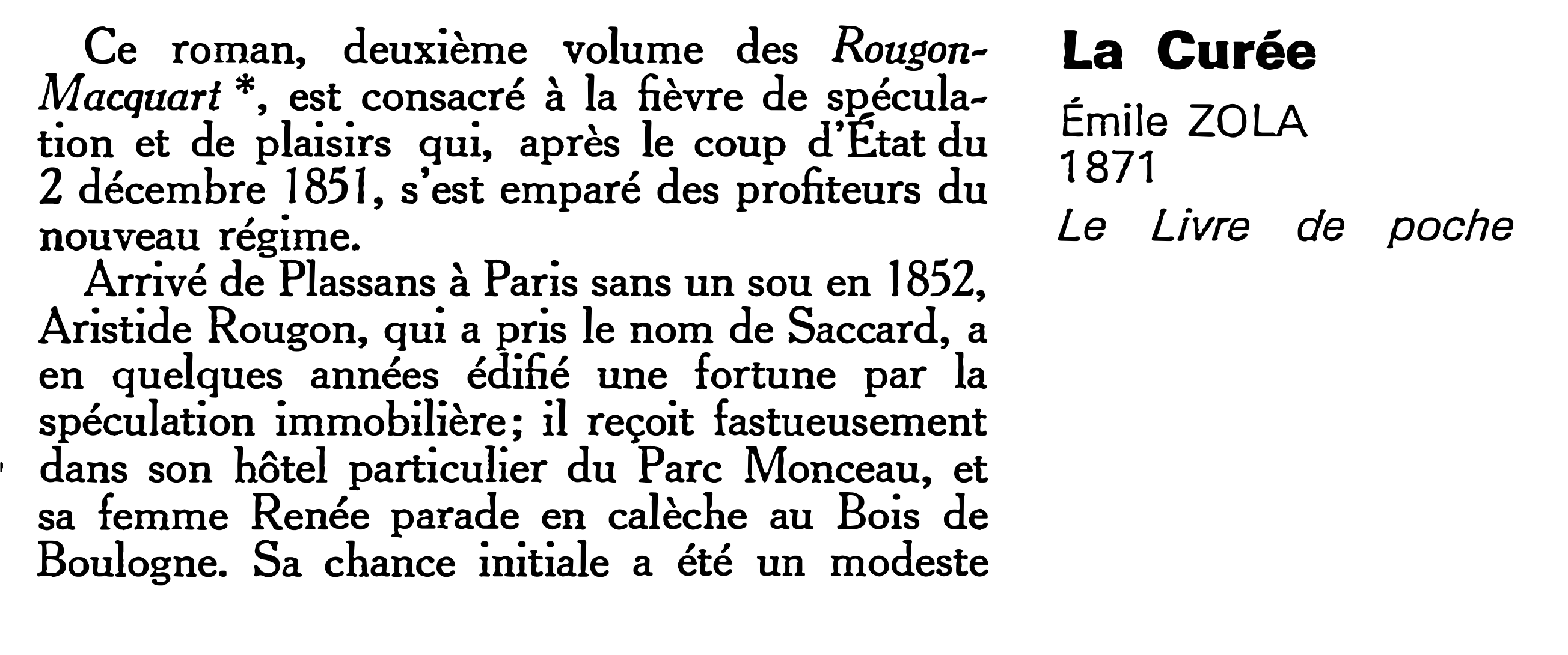 Prévisualisation du document LA CURÉE - ZOLA: Le Roman Naturalisme