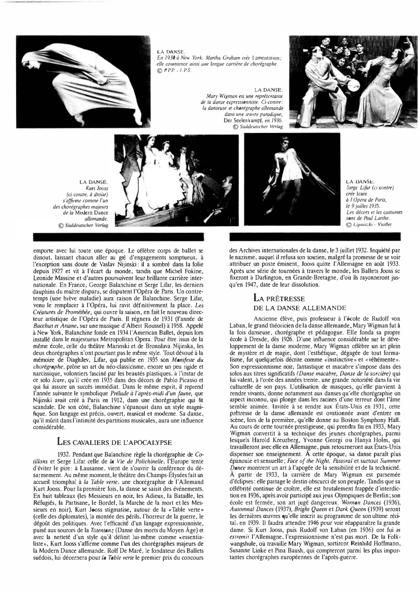 Prévisualisation du document LA Danse de 1930 à 1939 : Histoire