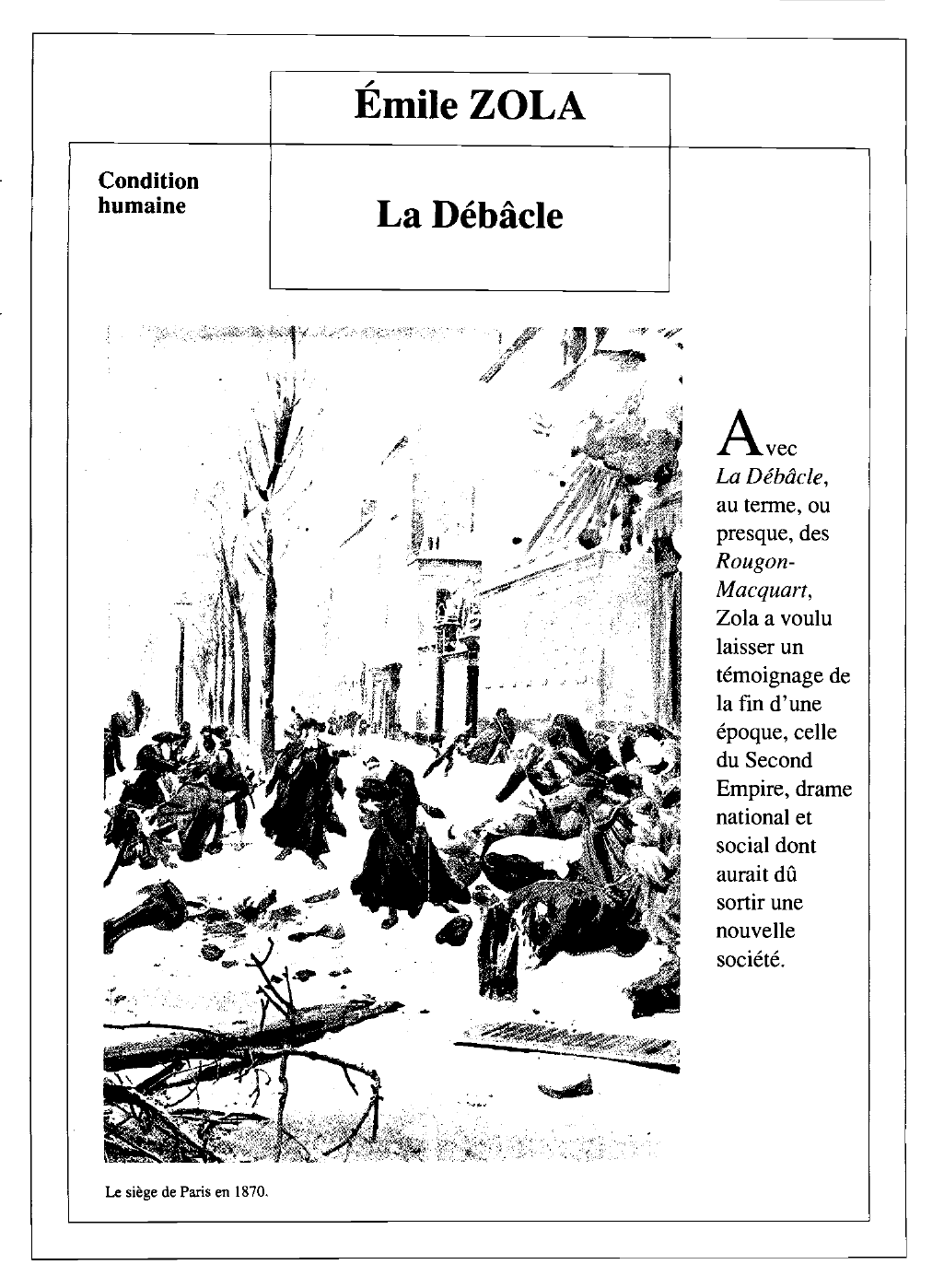 Prévisualisation du document La Débâcle de Zola (Résumé & Analyse)