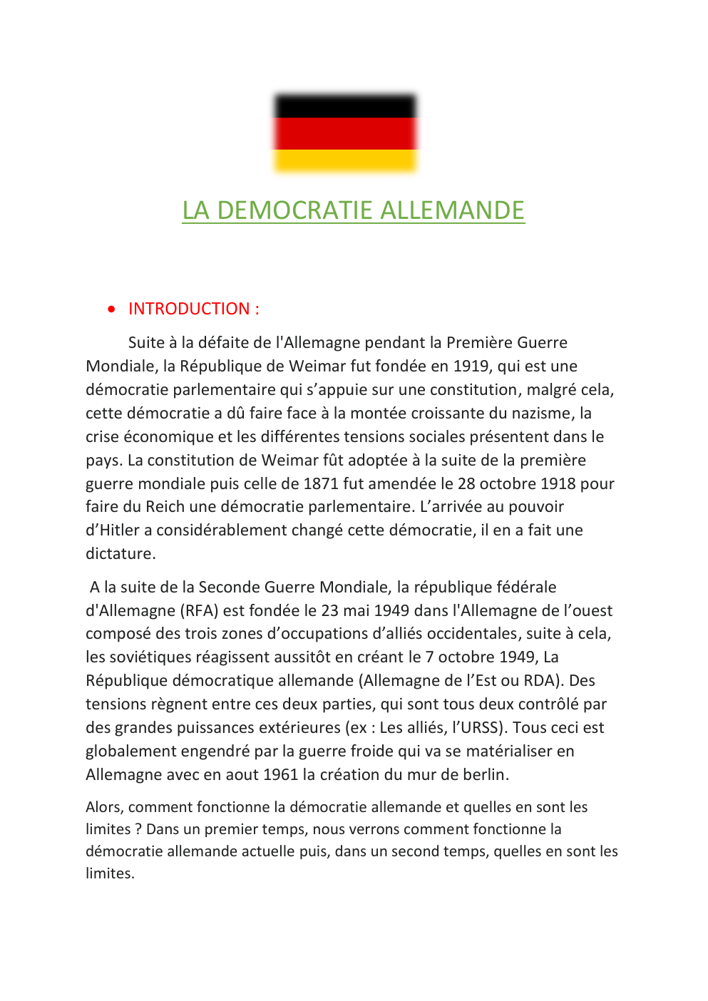 Prévisualisation du document la démocratie allemande