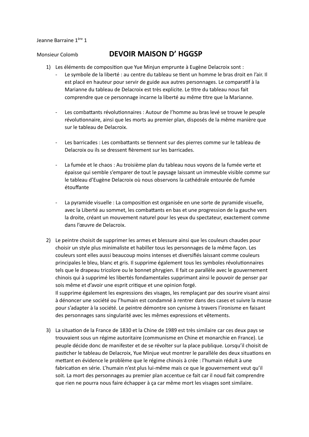 Prévisualisation du document La démocratie Delacroix analyse du tableau Ingres