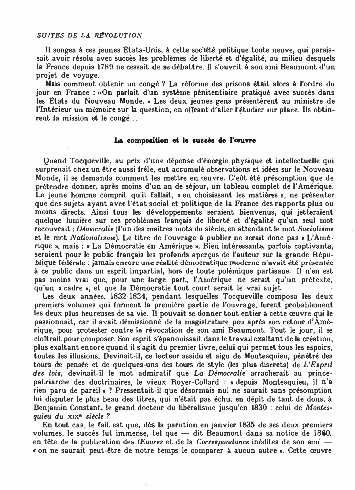 Prévisualisation du document « LA DÉMOCRATIE EN AMÉRIQUE » D'ALEXIS DE TOCQUEVILLE