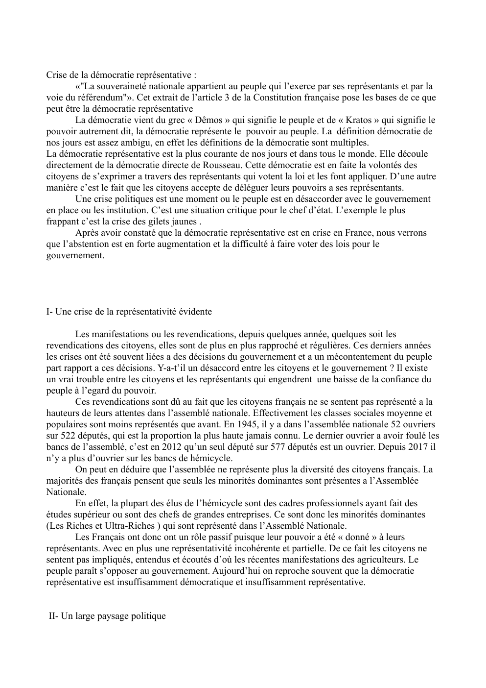 Prévisualisation du document La démocratie en France - Crise de la démocratie représentative