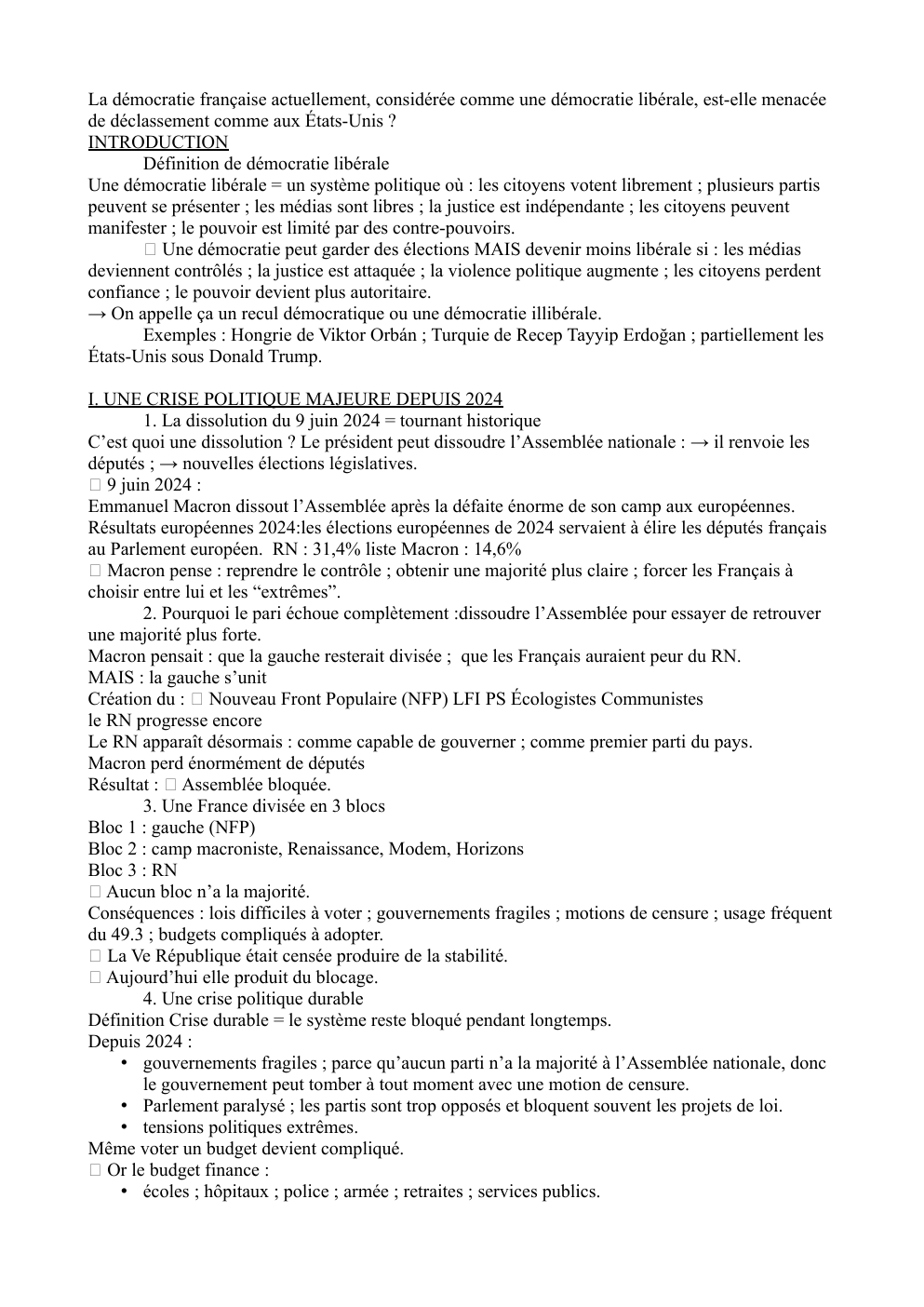 Prévisualisation du document La démocratie française actuellement, considérée comme une démocratie libérale, est-elle menacée de déclassement comme aux États-Unis ?