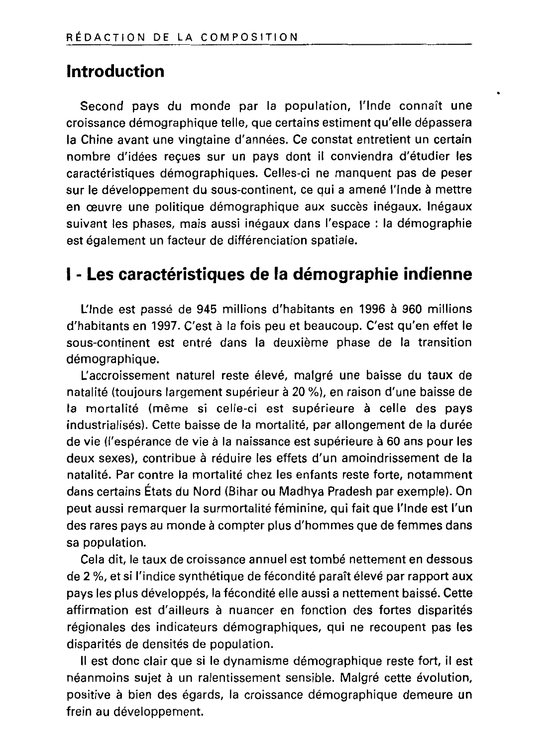 Prévisualisation du document La démographie indienne.