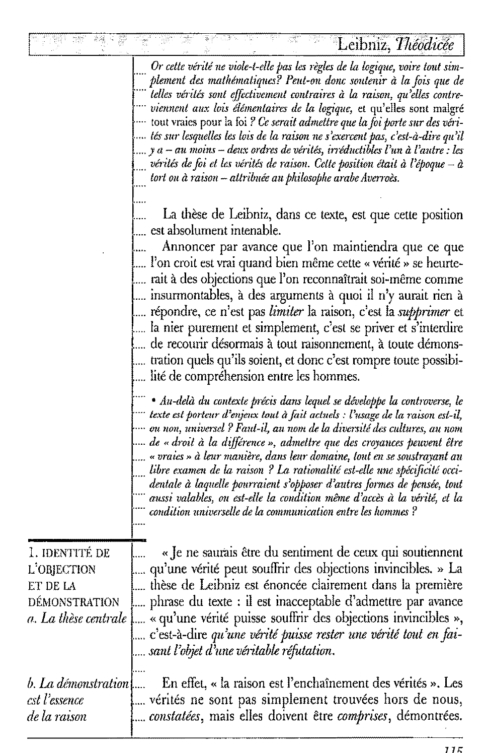 Prévisualisation du document La démonstration - Wilhelm Gottfried Leibniz, Théodicée.