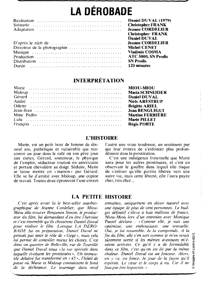 Prévisualisation du document LA DÉROBADE