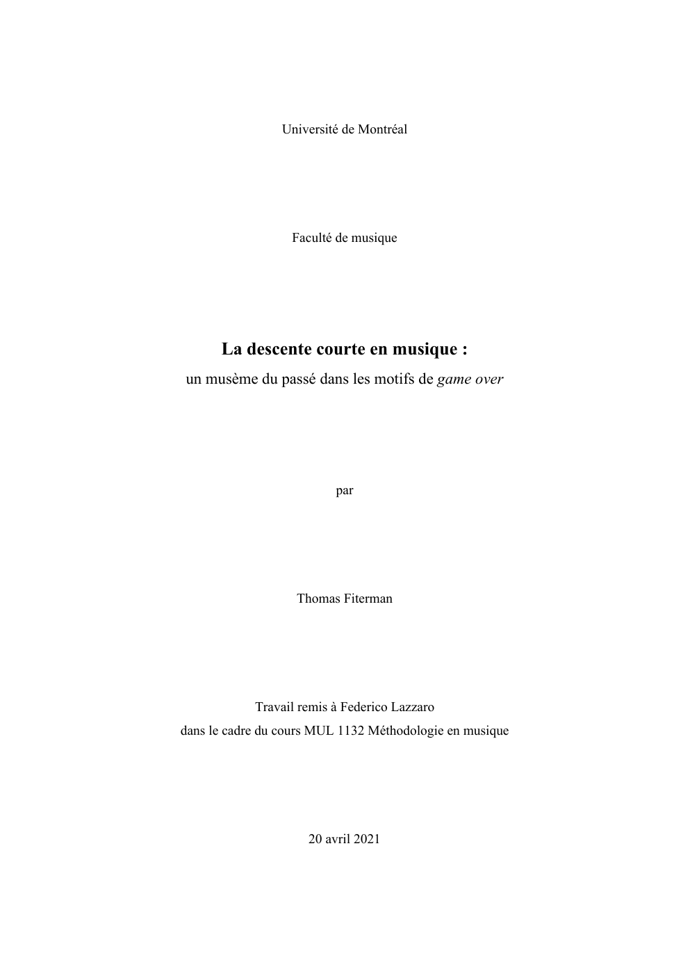Prévisualisation du document La descente courte en musique