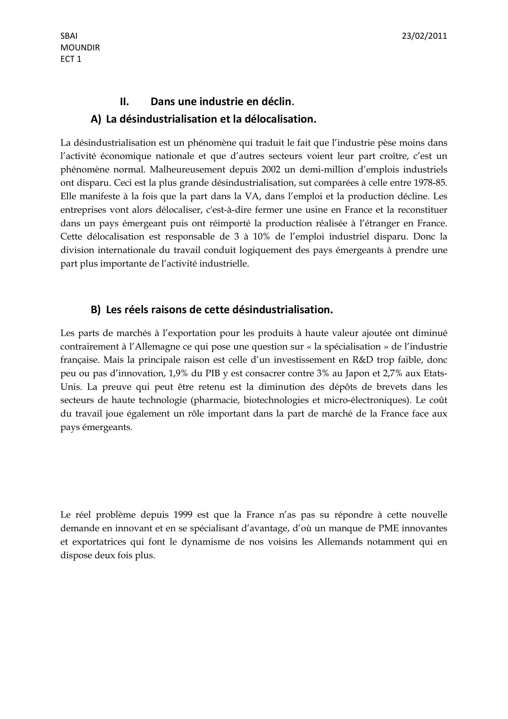 Prévisualisation du document La désindustrialisation française