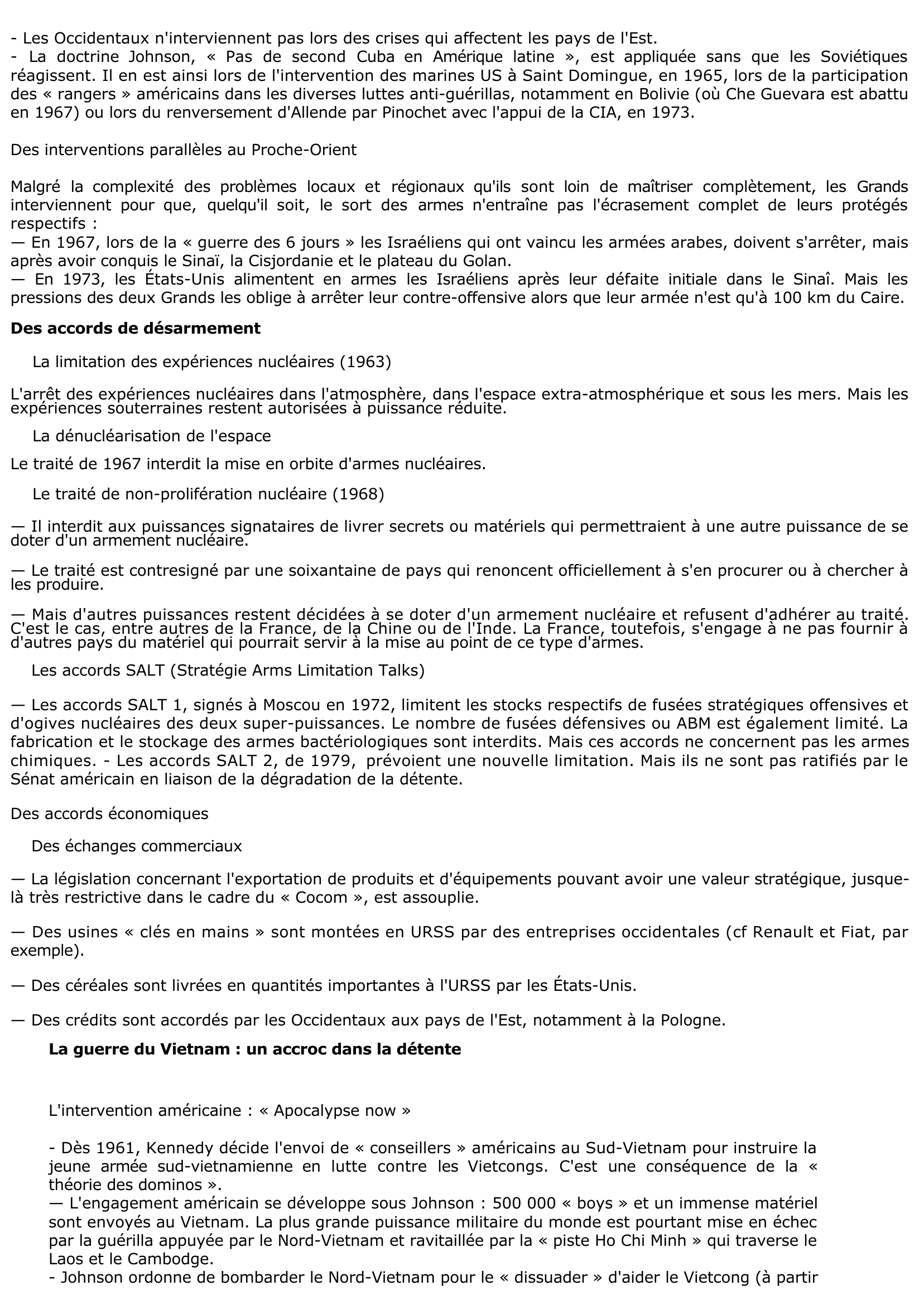 Prévisualisation du document LA DÉTENTE (1962-1975): Des accords politiques ?