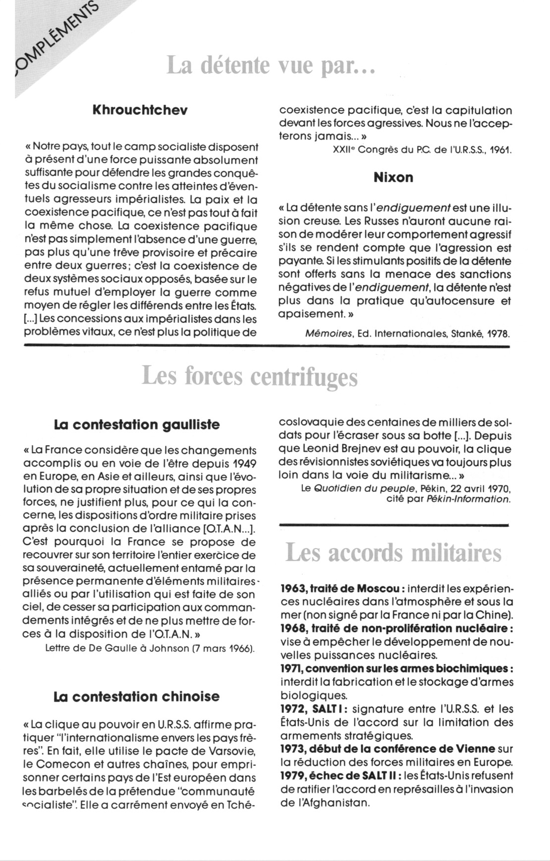 Prévisualisation du document La détente: 1962 - 1975 (Histoire)