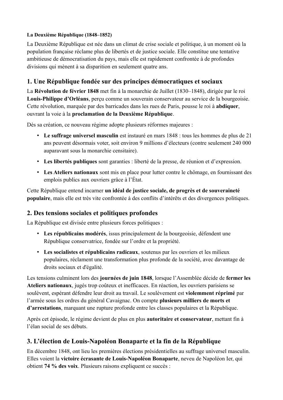 Prévisualisation du document La Deuxième République (1848–1852)