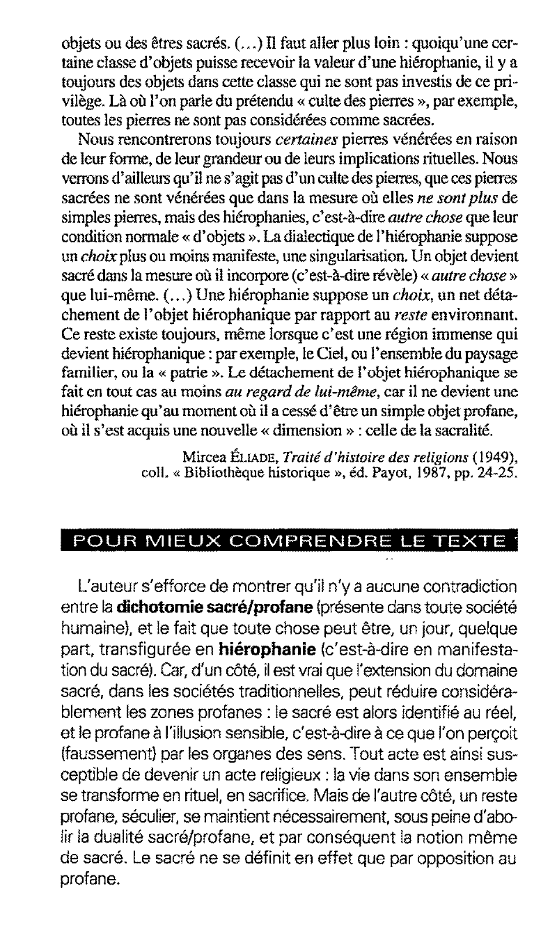 Prévisualisation du document La dialectique des hiérophanies M. ÉLIADE