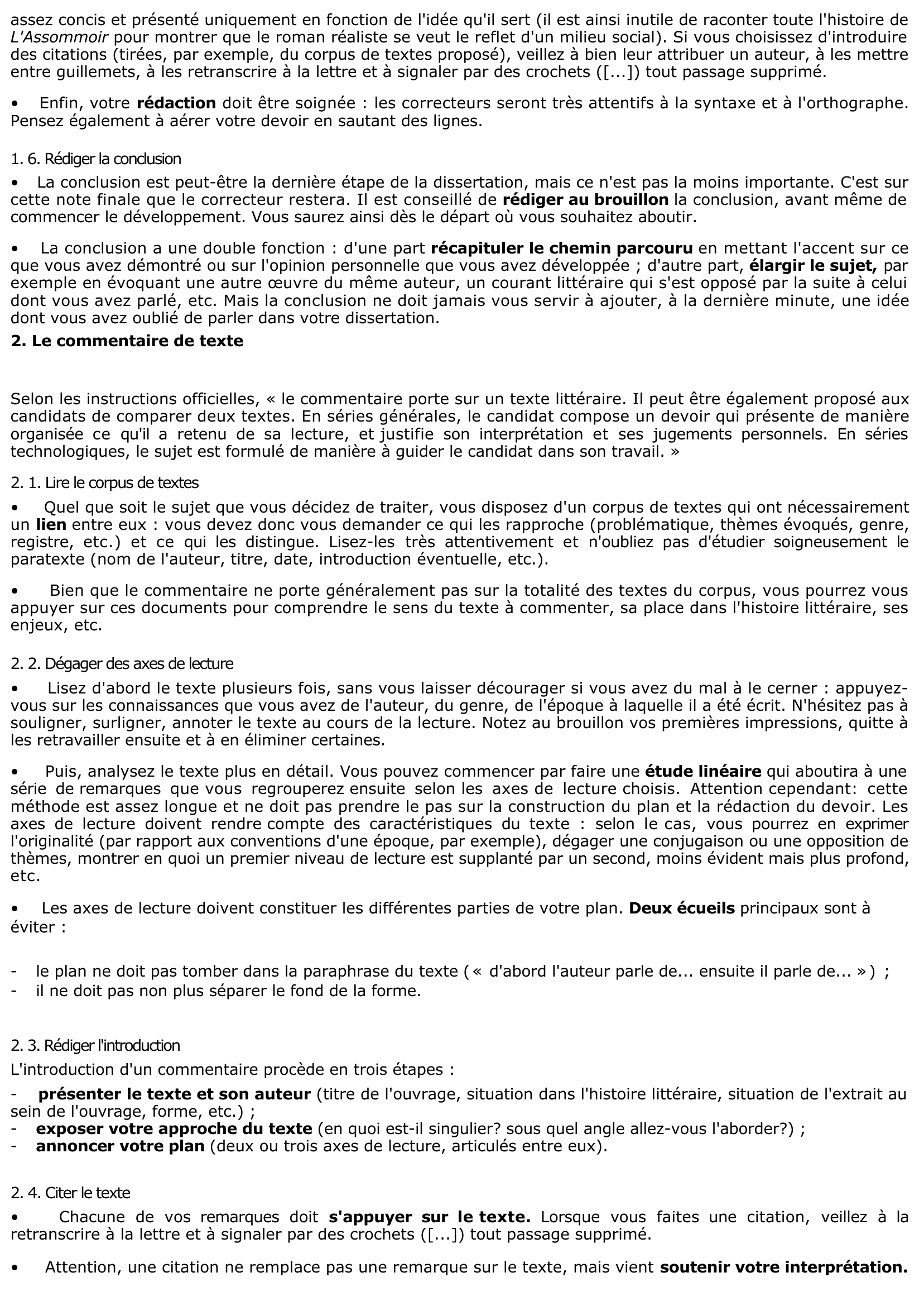 Prévisualisation du document La dissertation au bac de Français