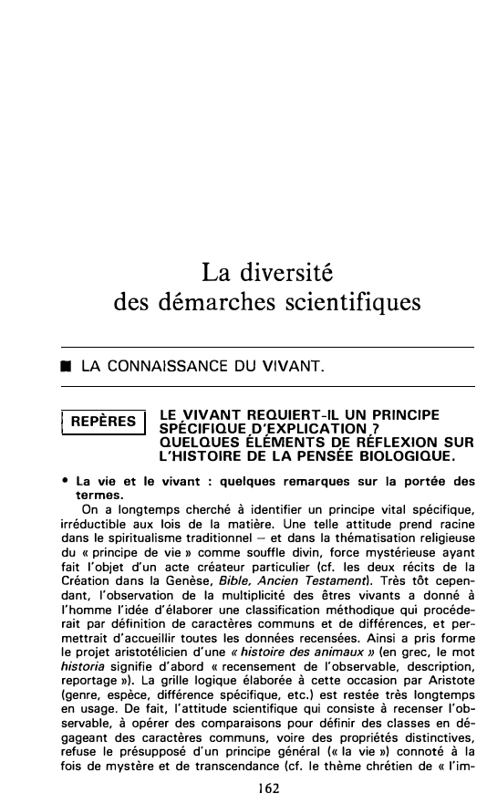 Prévisualisation du document La diversité des démarches scientifiques