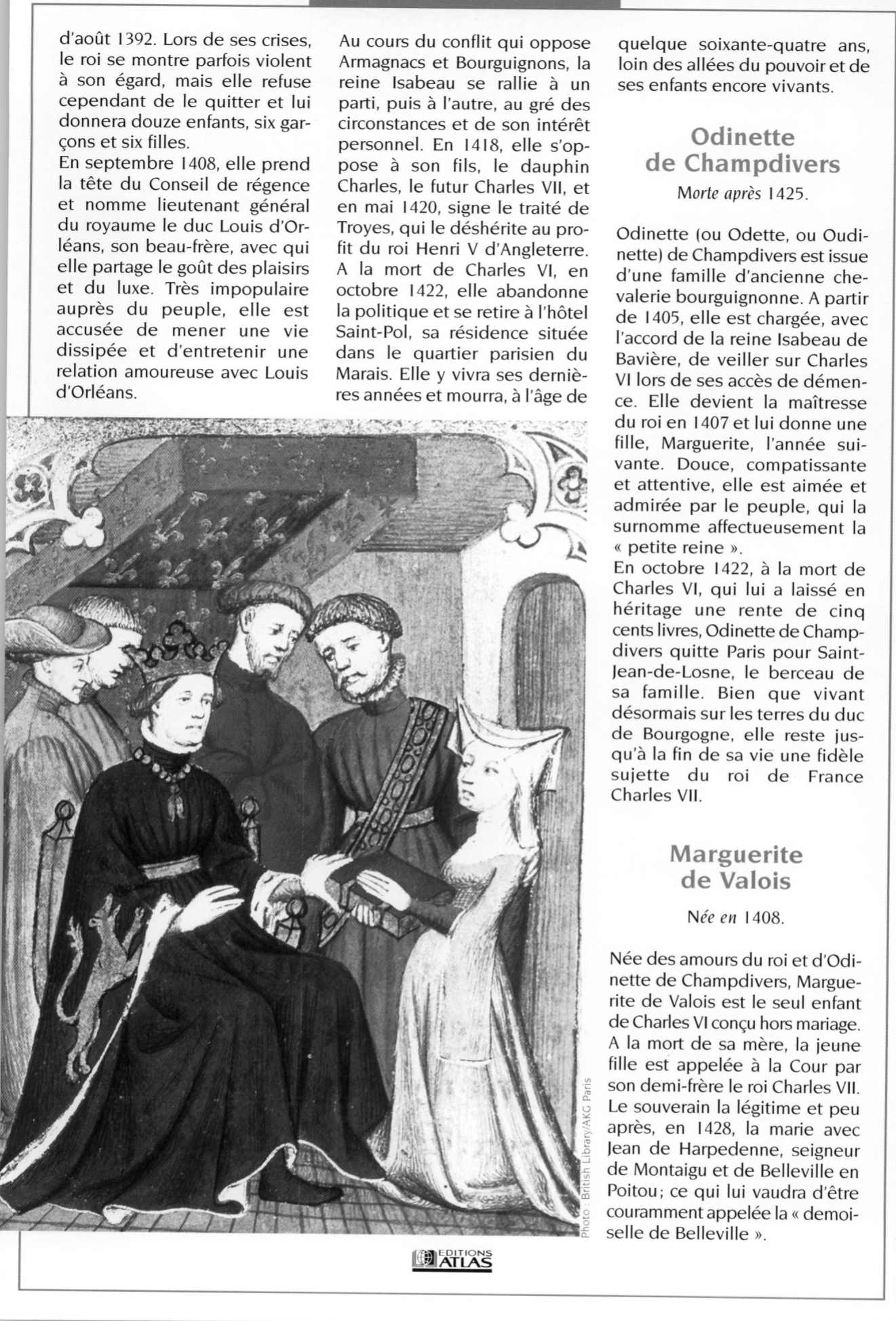 Prévisualisation du document La famille de Charles VI Isabeau, Odinette et Marguerite