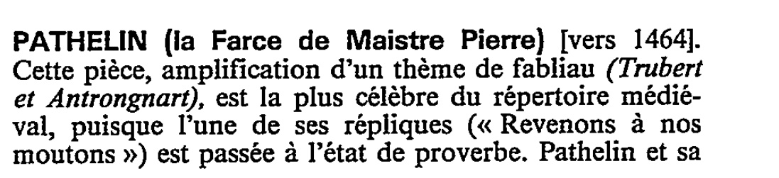 Prévisualisation du document La Farce de Maître Pathelin (1464)