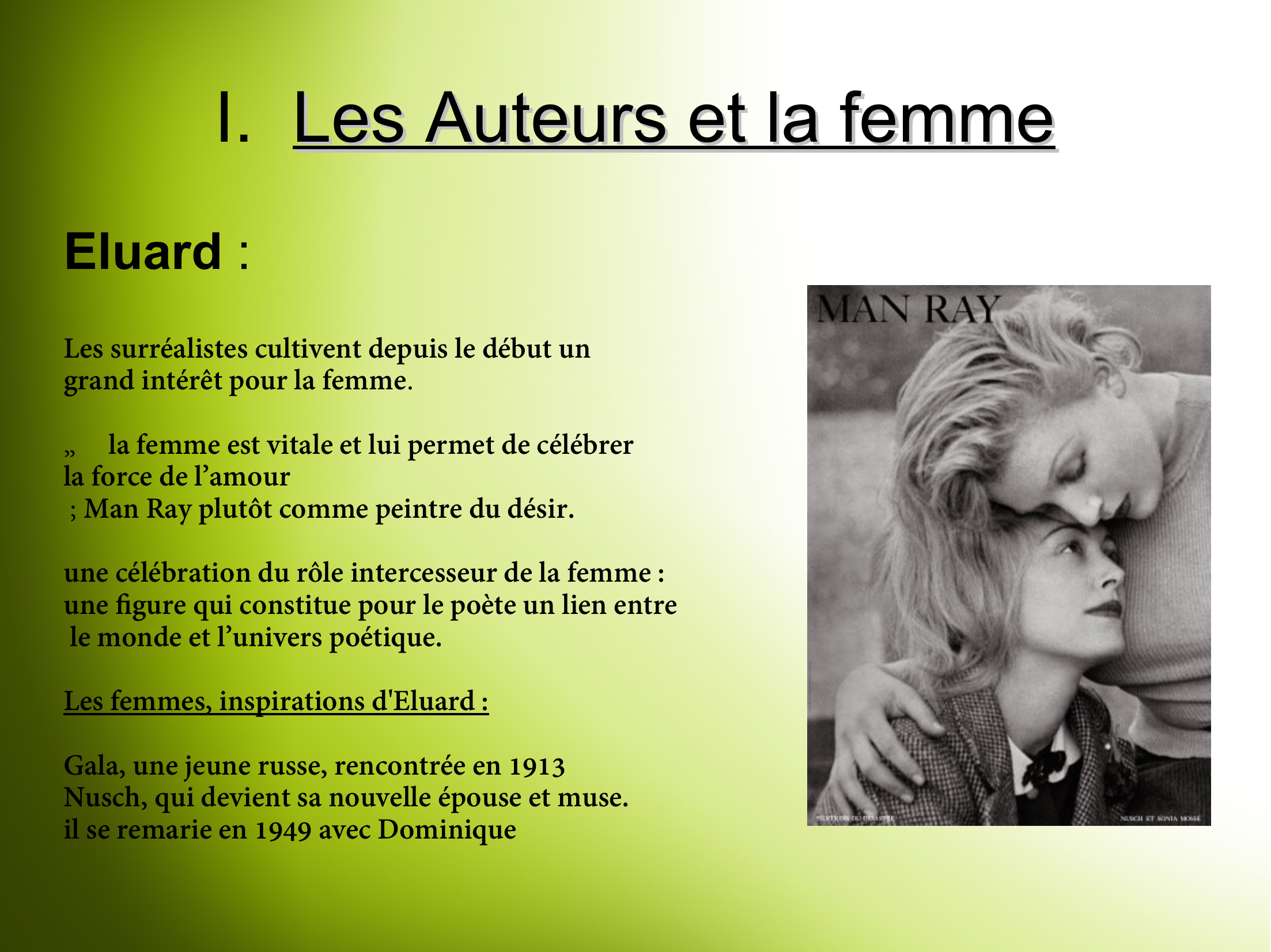 Prévisualisation du document La Femme dans le recueil : Les Mains Libres, Man Ray et Eluard.