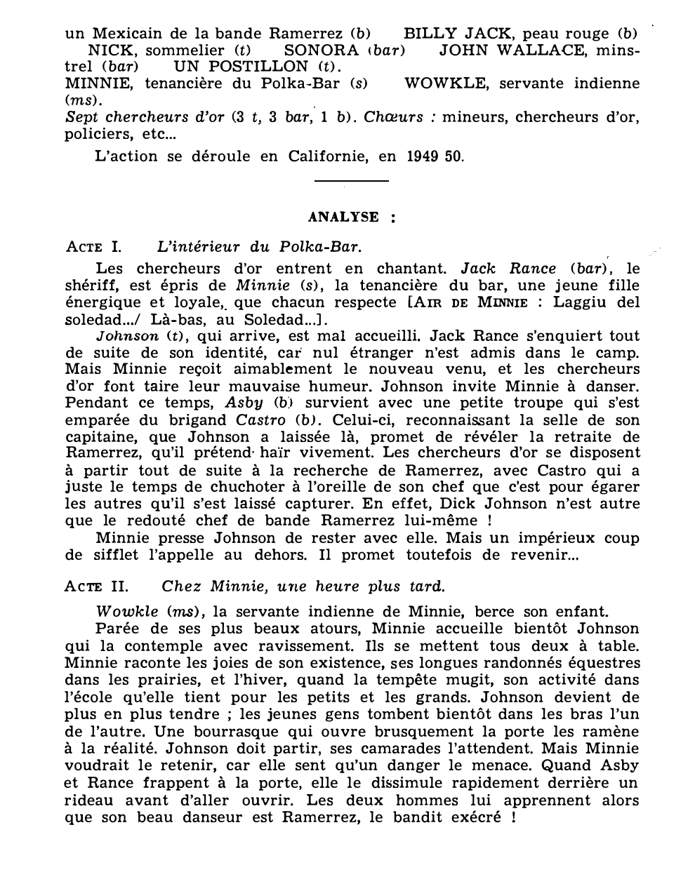 Prévisualisation du document LA FILLE DU FAR-WEST de Puccini (résumé et analyse de l’œuvre – Répertoire lyrique)