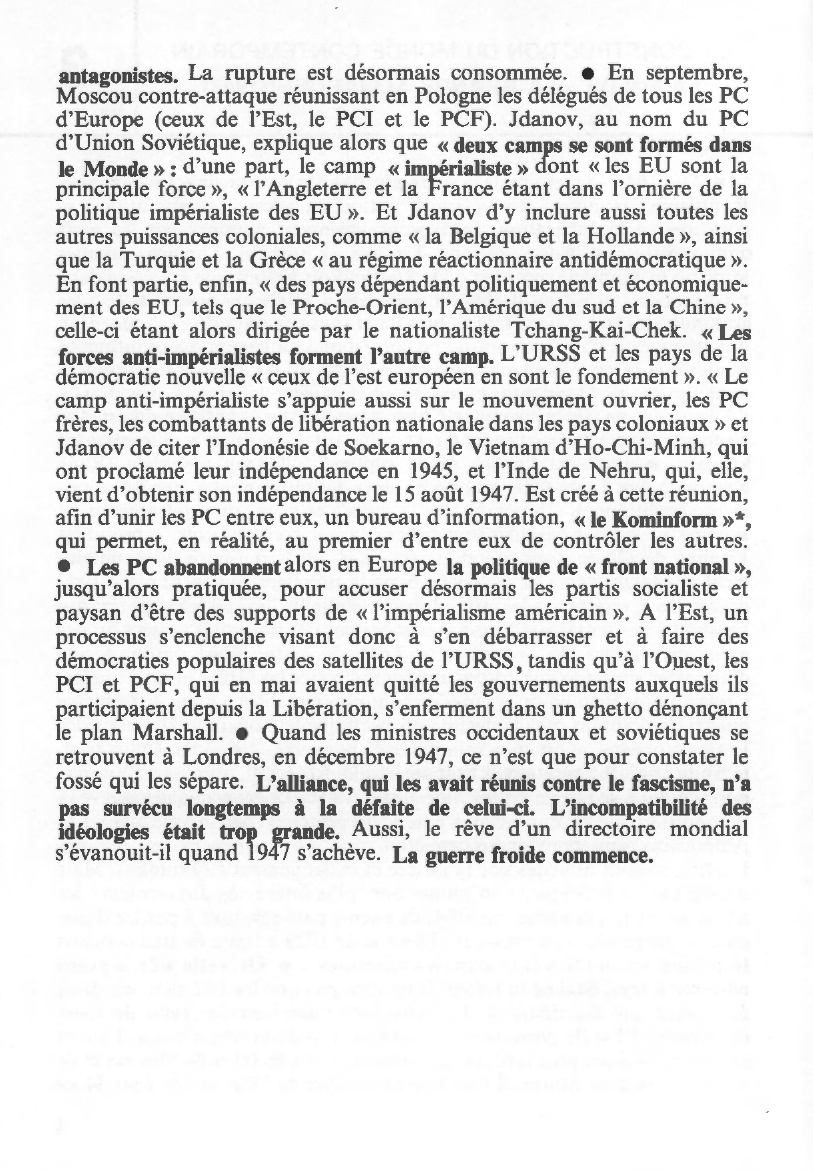 Prévisualisation du document LA FIN DE LA GRANDE ALLIANCE (1947) - HISTOIRE
