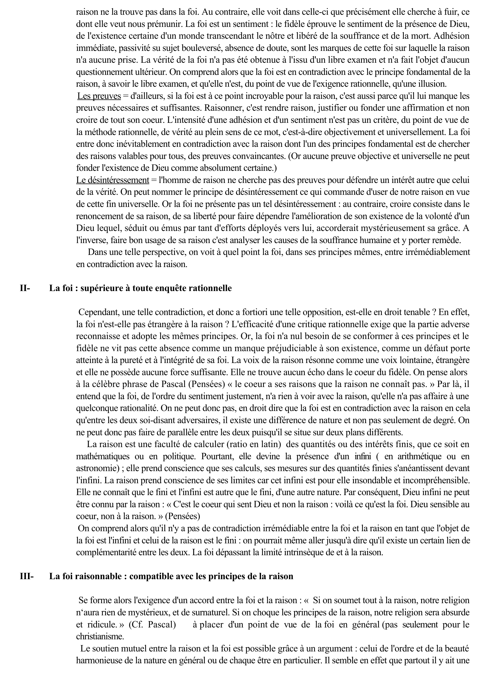 Prévisualisation du document La Foi Religieuse Est-elle Compatible Avec La Raison	?