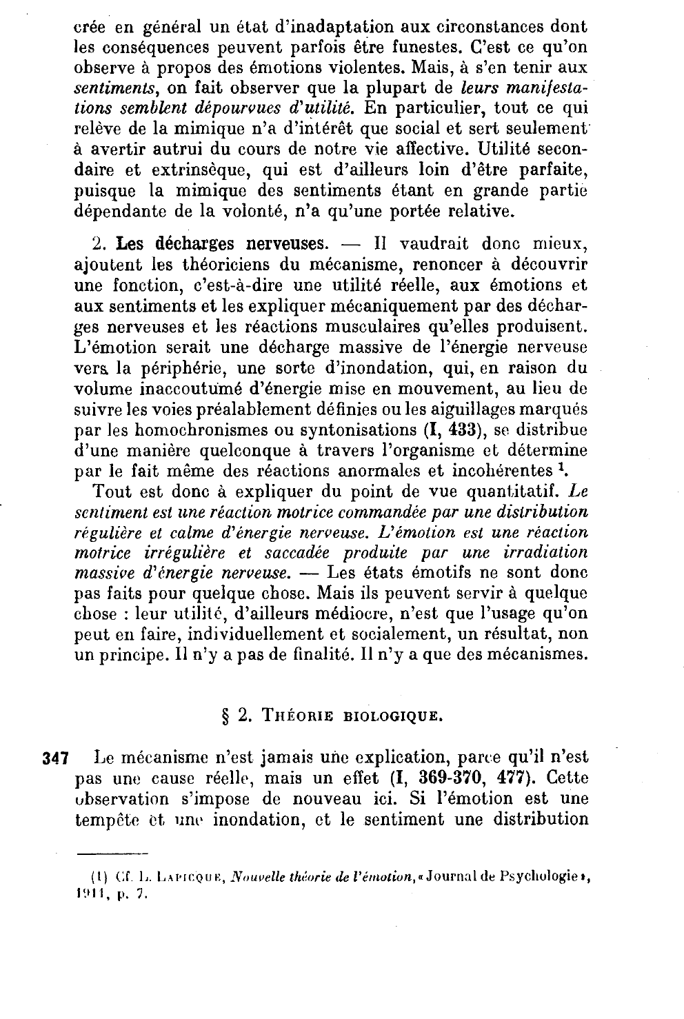 Prévisualisation du document La fonction des états émotifs