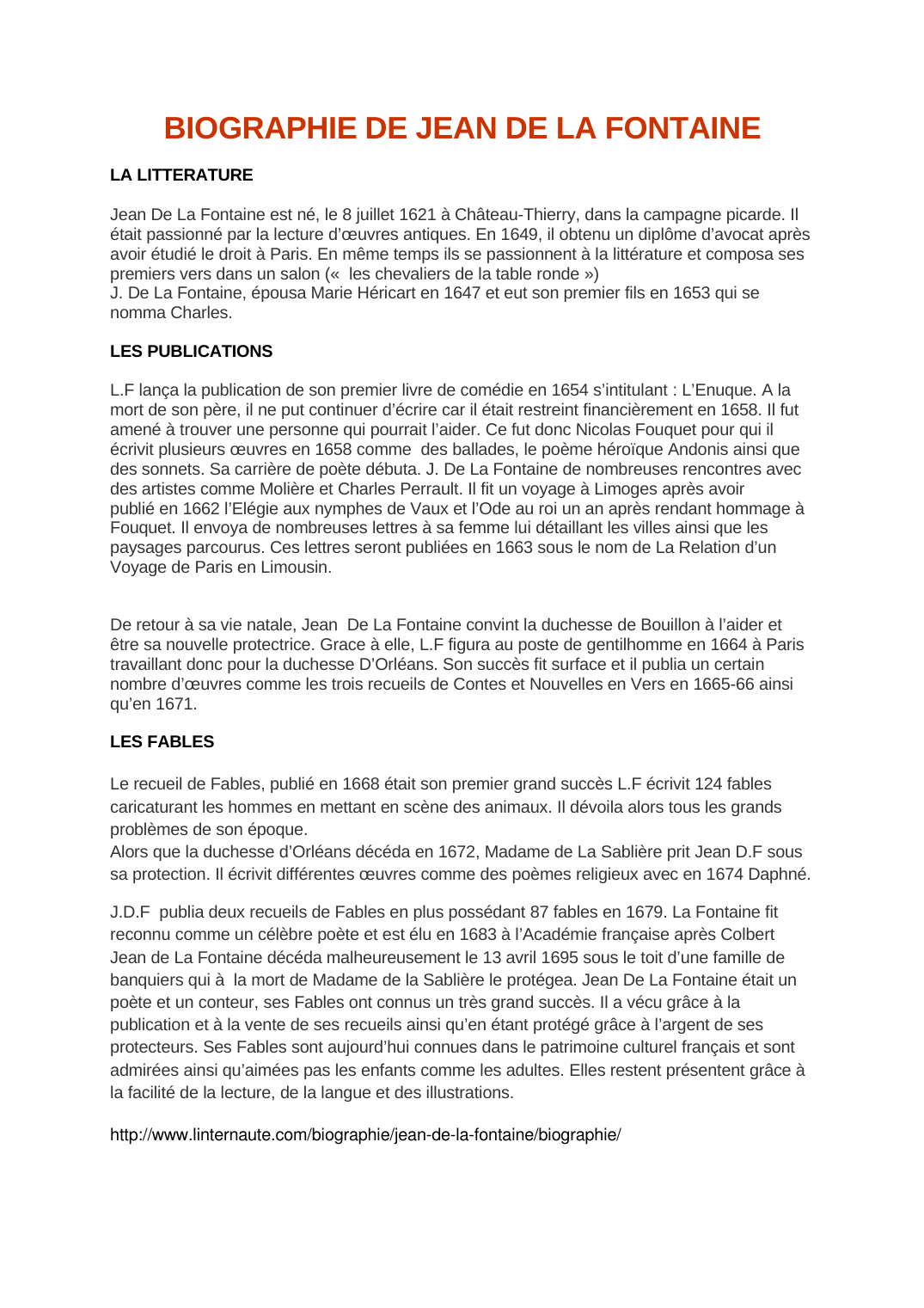 Prévisualisation du document La Fontaine
