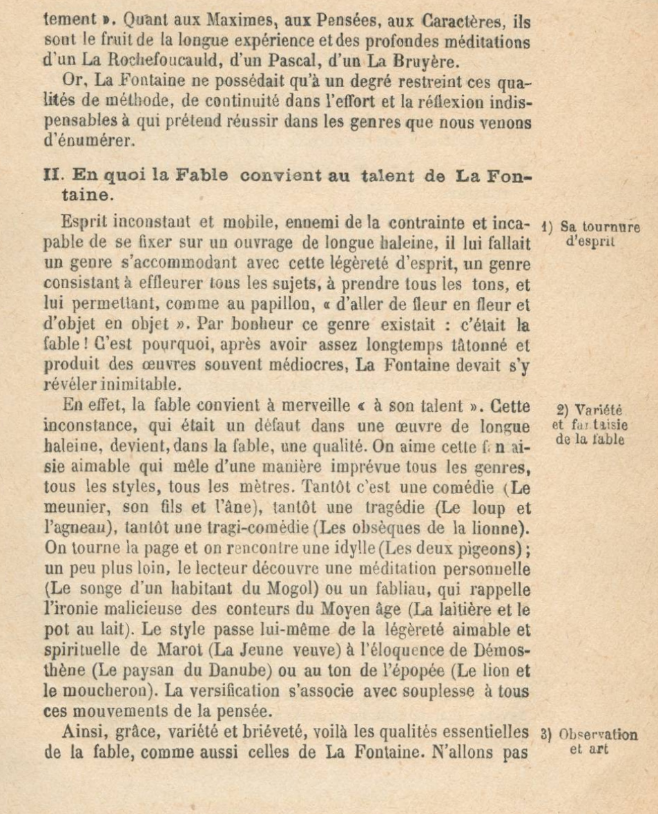 Prévisualisation du document La Fontaine a écrit : « Les longs ouvrages me font peur, Loin dépuiser une matière, Il n'en faut prendre que la fleur ». Expliquer et  discuter cette théorie et montrer comment La Fontaine a su l'appliquer.