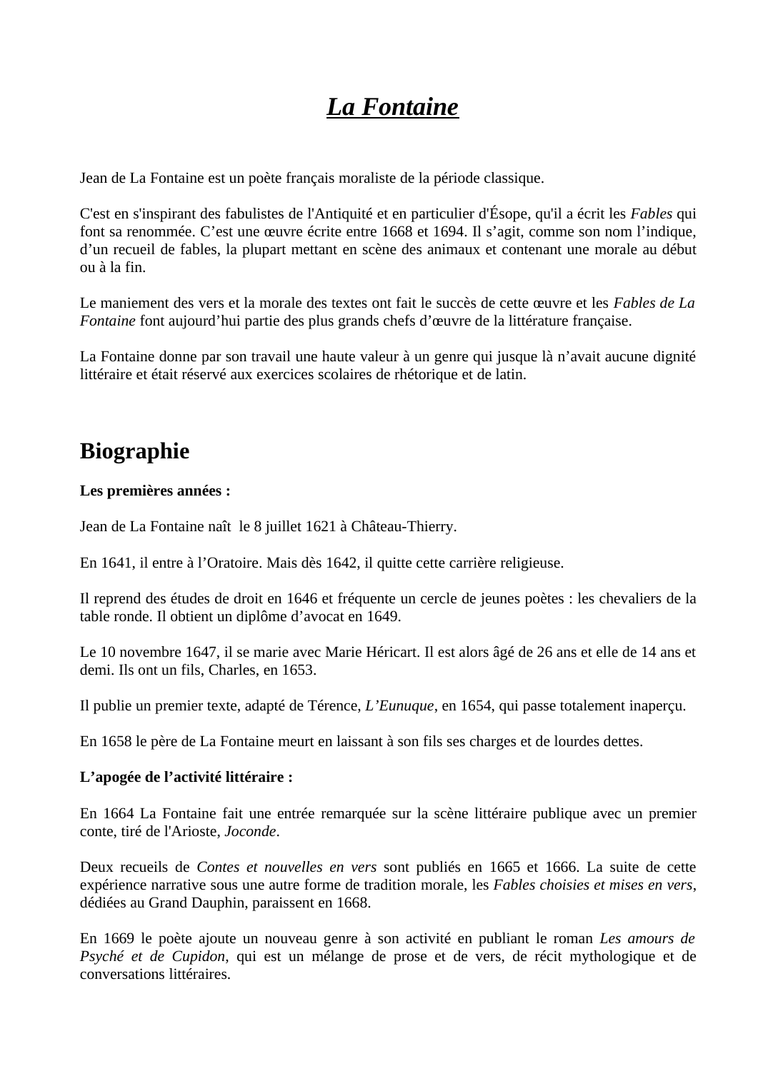 Prévisualisation du document La Fontaine (Biographie)