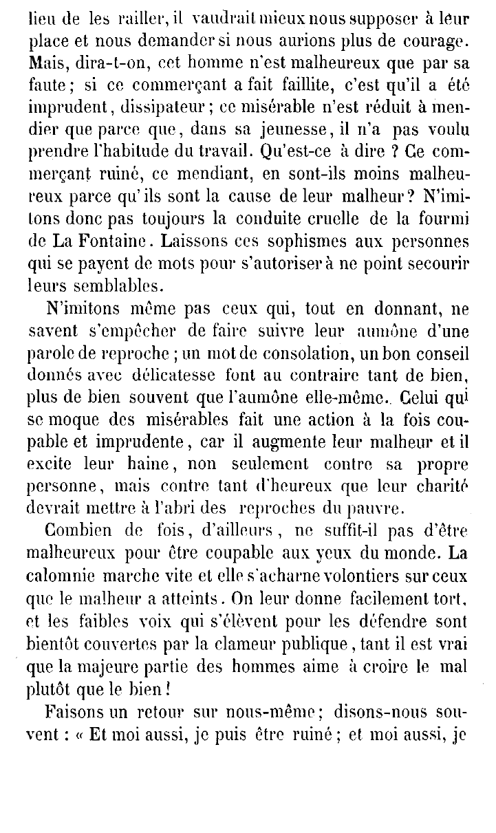 Prévisualisation du document La Fontaine: Il ne se faut jamais moquer des misérables