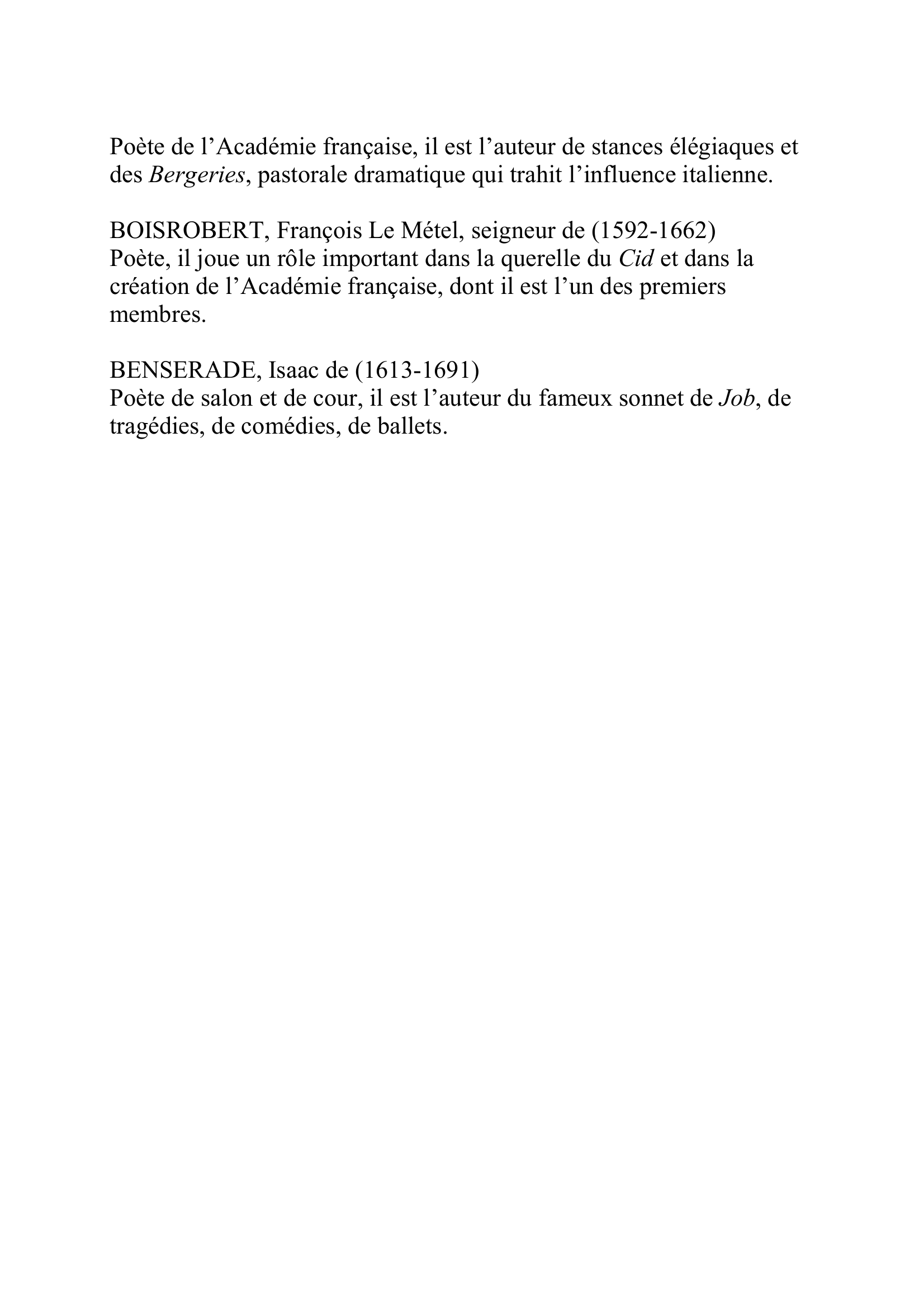 Prévisualisation du document LA FONTAINE
Jean de
(7 ou 8 septembre 1621-13 avril 1695)
Poète
A son arrivée à Paris, Jean de la Fontaine est reçu comme avocat à la
cour du Parlement.