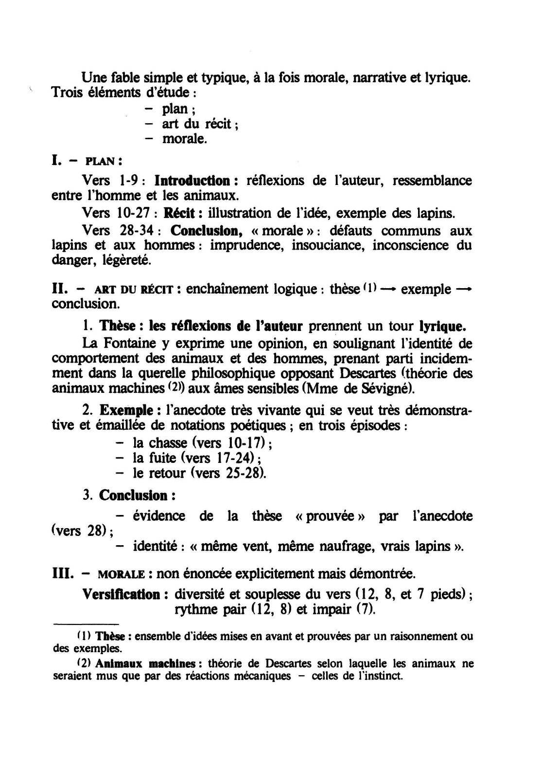 Prévisualisation du document LA FONTAINE LES LAPINS (livre X, fable XIV) (Première partie, vers 1-34)