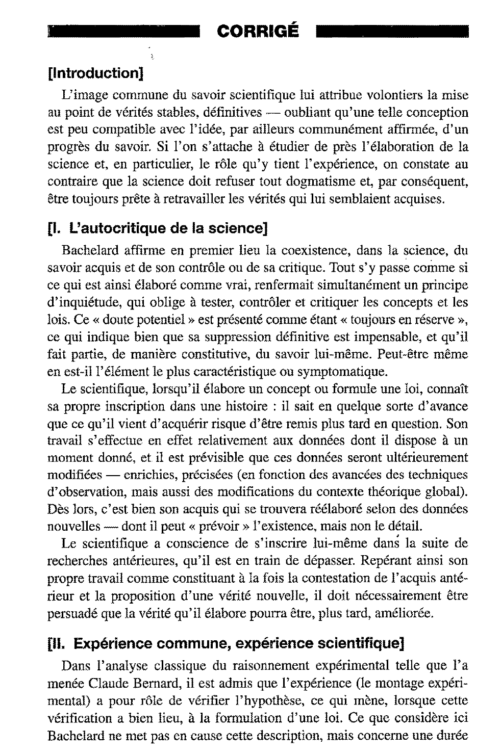 Prévisualisation du document LA FORMATION DES CONCEPTS SCIENTIFIQUES - Bachelard