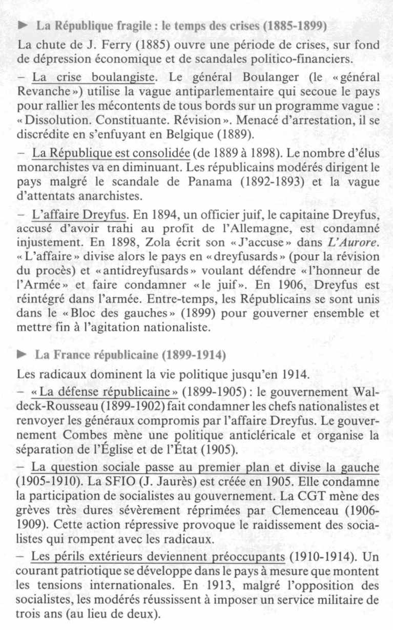 Prévisualisation du document La France (1880-1914) - Histoire