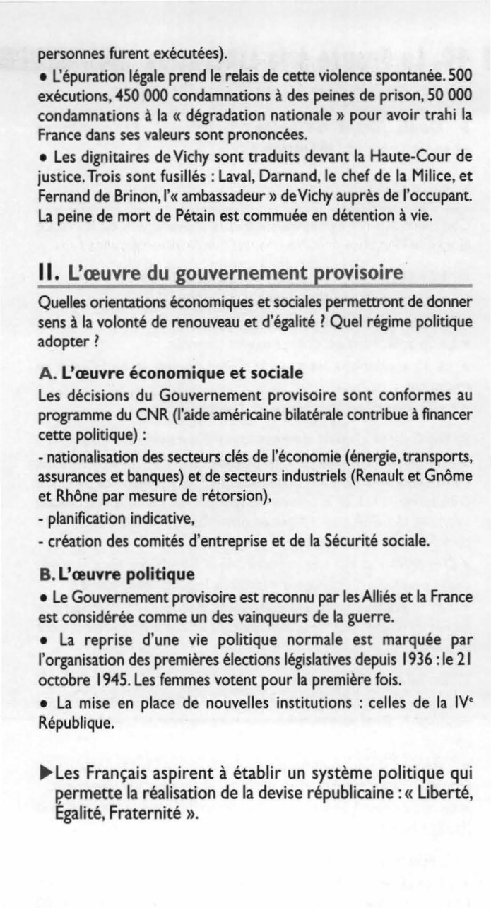 Prévisualisation du document la France à la libérujon
~ Q uels f urent /es e n jeu x p olitiques, économiques
et sociaux d e la Lib ération ?