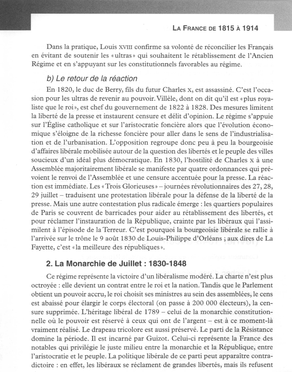Prévisualisation du document La France de 1815 à 1914 (histoire)