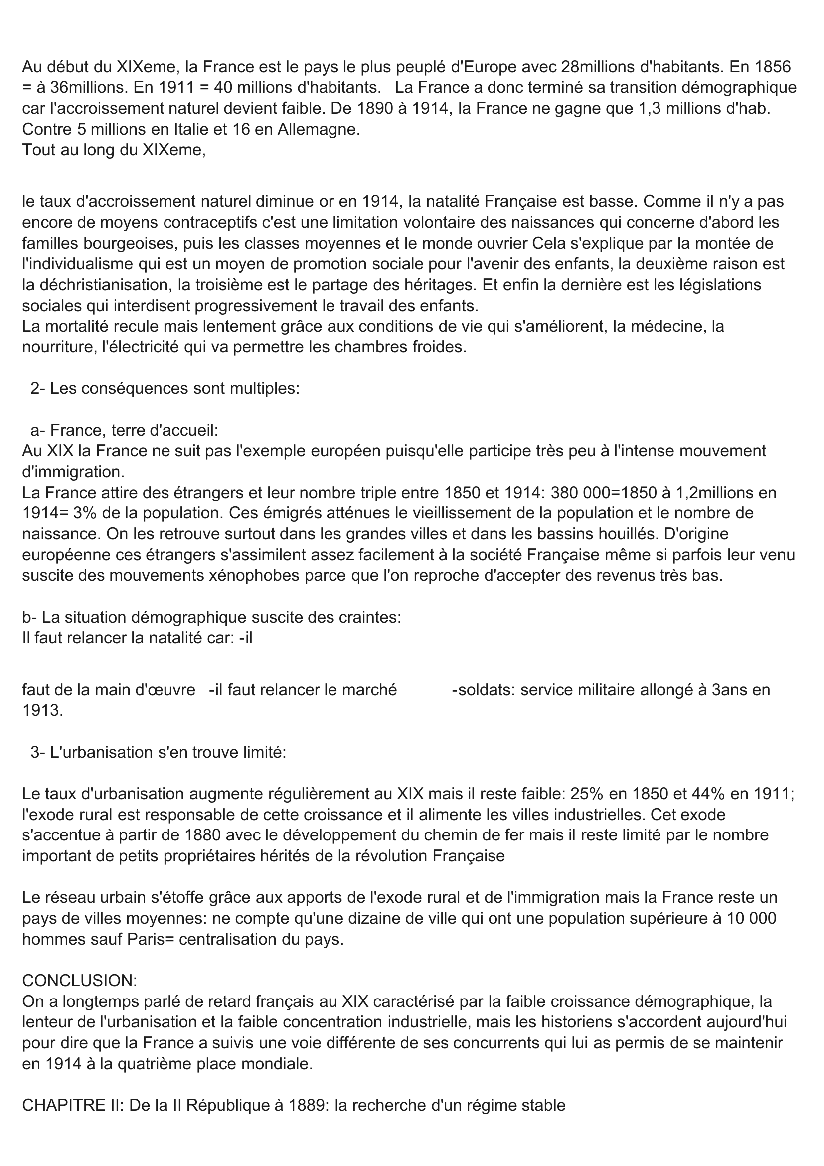 Prévisualisation du document LA FRANCE DE 1850 A 1939 (Histoire)