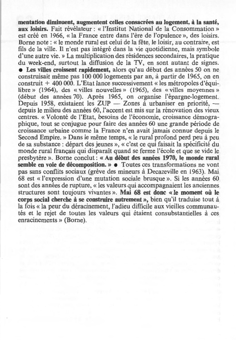 Prévisualisation du document LA FRANCE DEPUIS 1945 LA SOCIÉTÉ FRANÇAISE ENTRE TRADITION ET MODERNITÉ