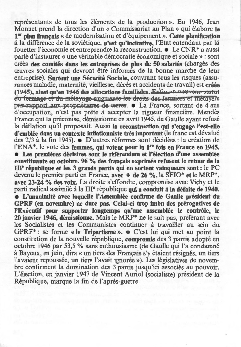 Prévisualisation du document LA FRANCE DEPUIS 1945: L’ÉVOLUTION POLITIQUE