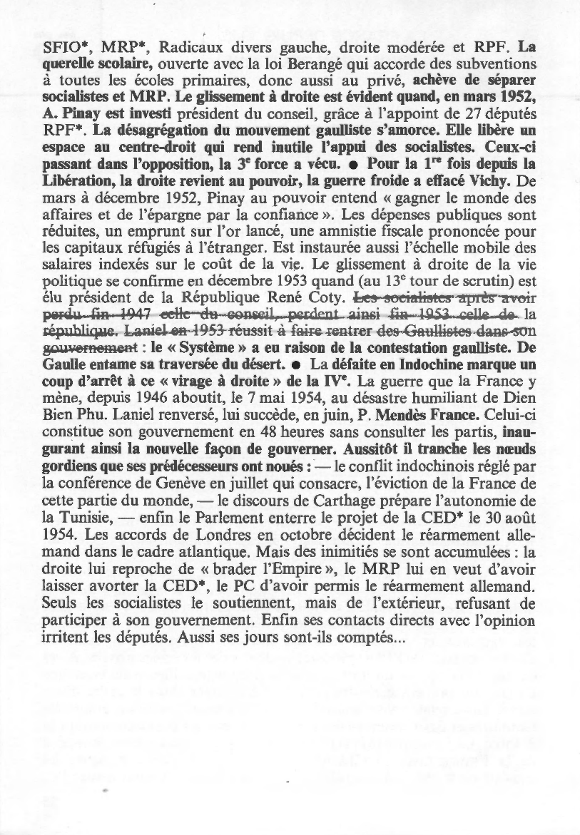 Prévisualisation du document LA FRANCE DEPUIS 1945 : L'ÉVOLUTION POLITIQUE