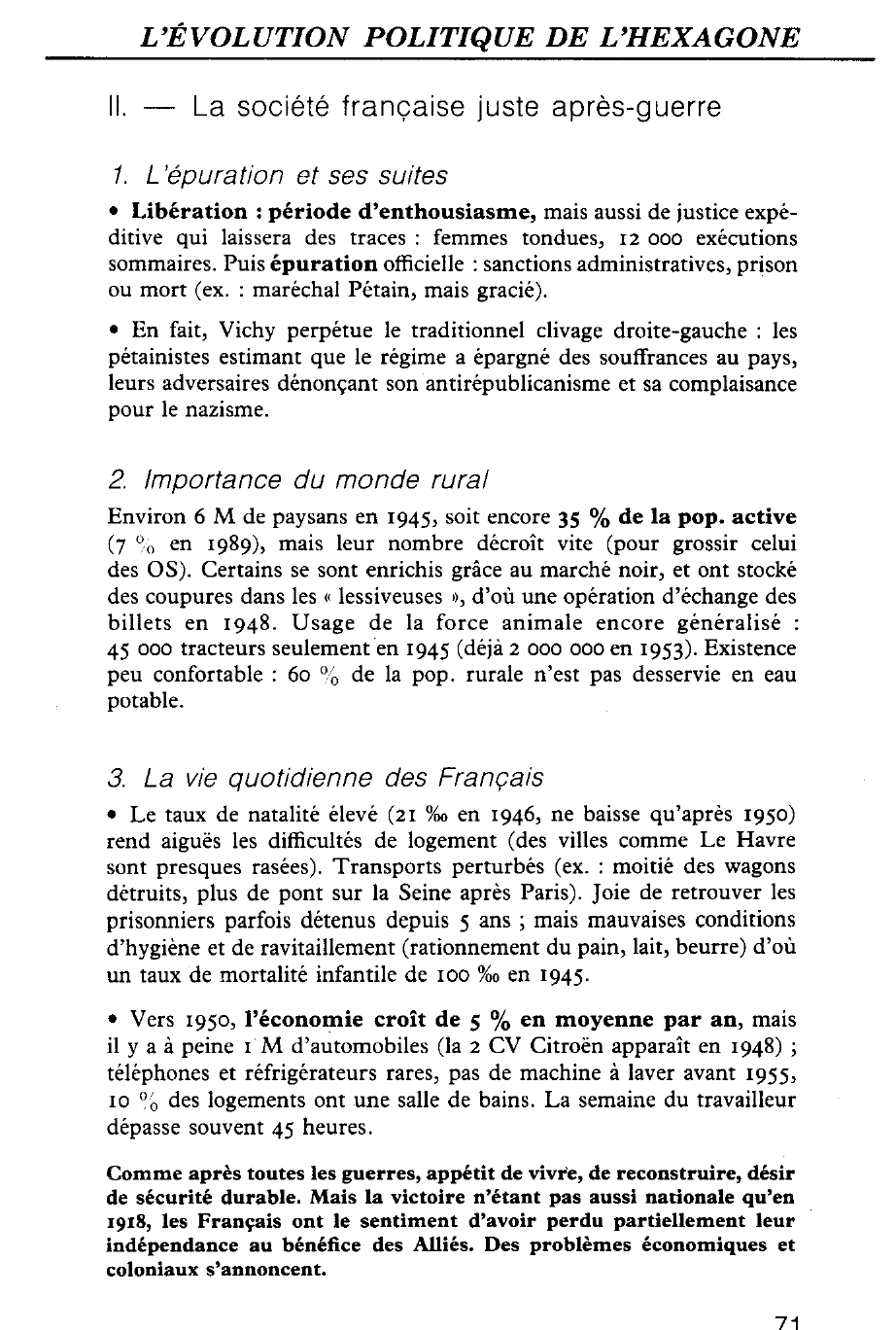 Prévisualisation du document LA FRANCE EN 1945 - HISTOIRE