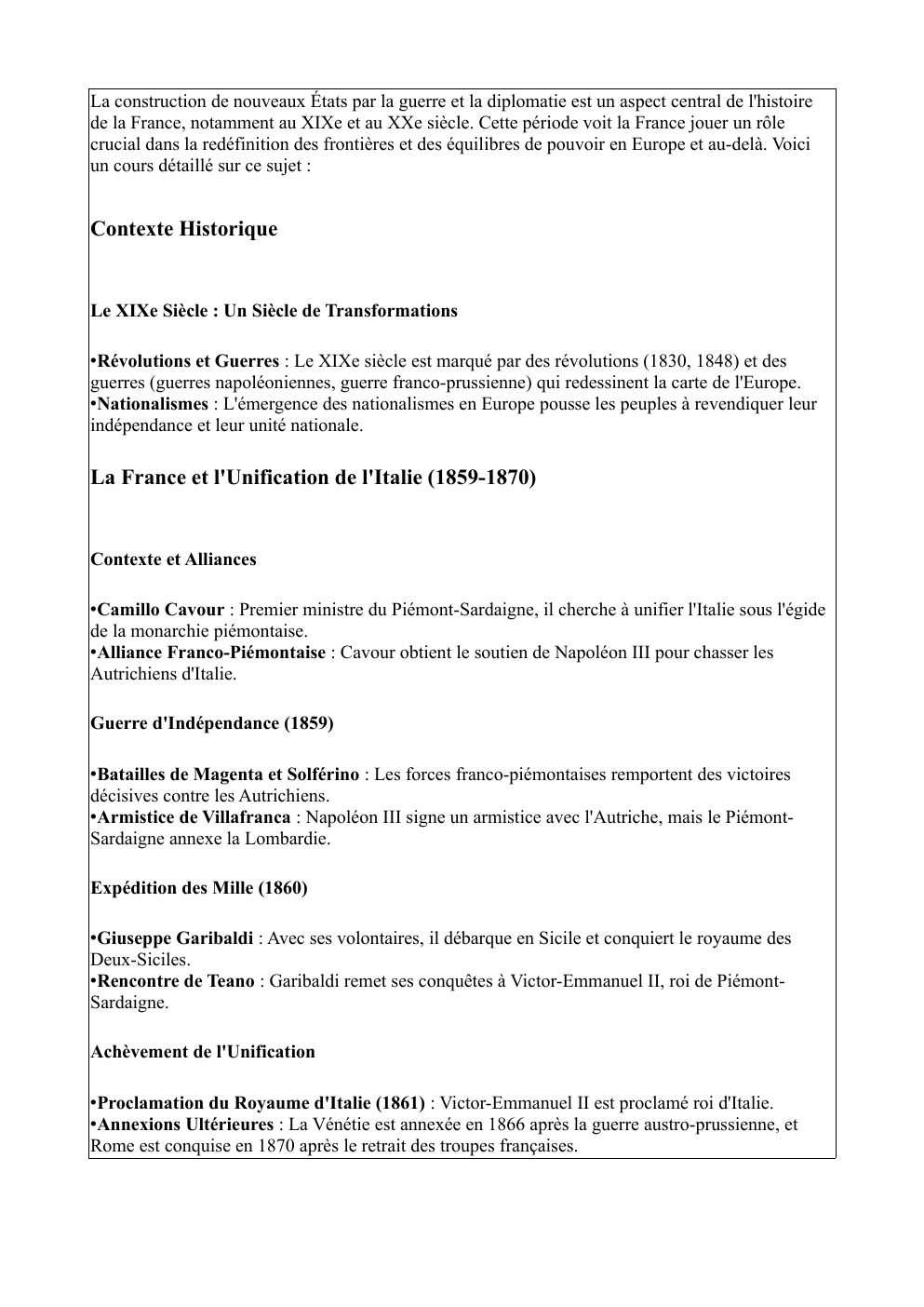 Prévisualisation du document La France et la construction de nouveaux Etats par la guerre et la diplomatie