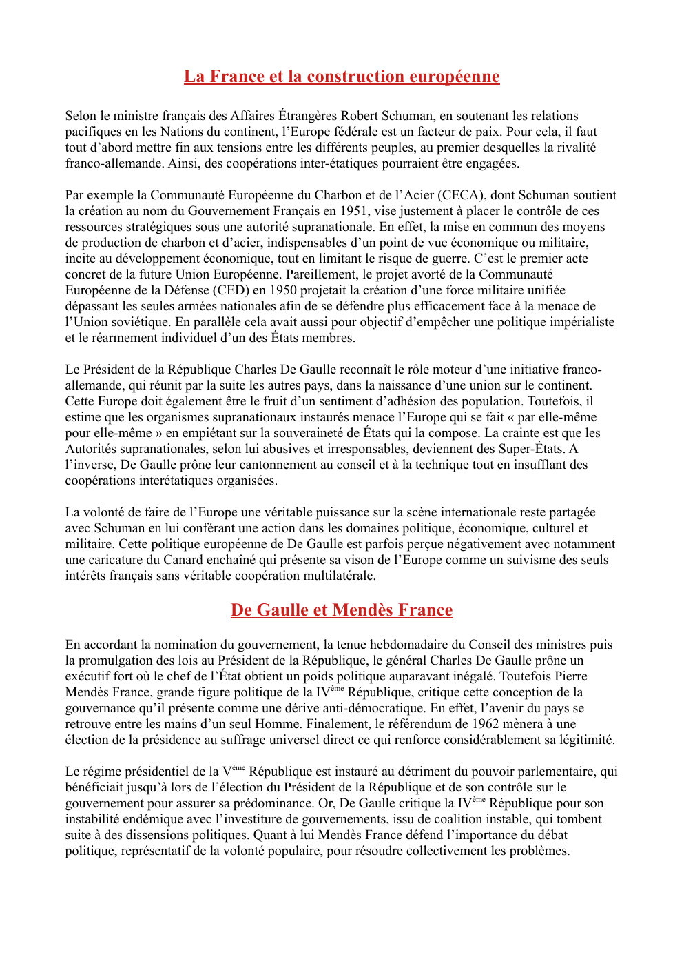 Prévisualisation du document La France et la construction européenne