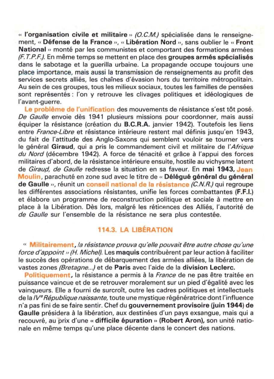Prévisualisation du document LA FRANCE LIBRE ET LA RÉSISTANCE