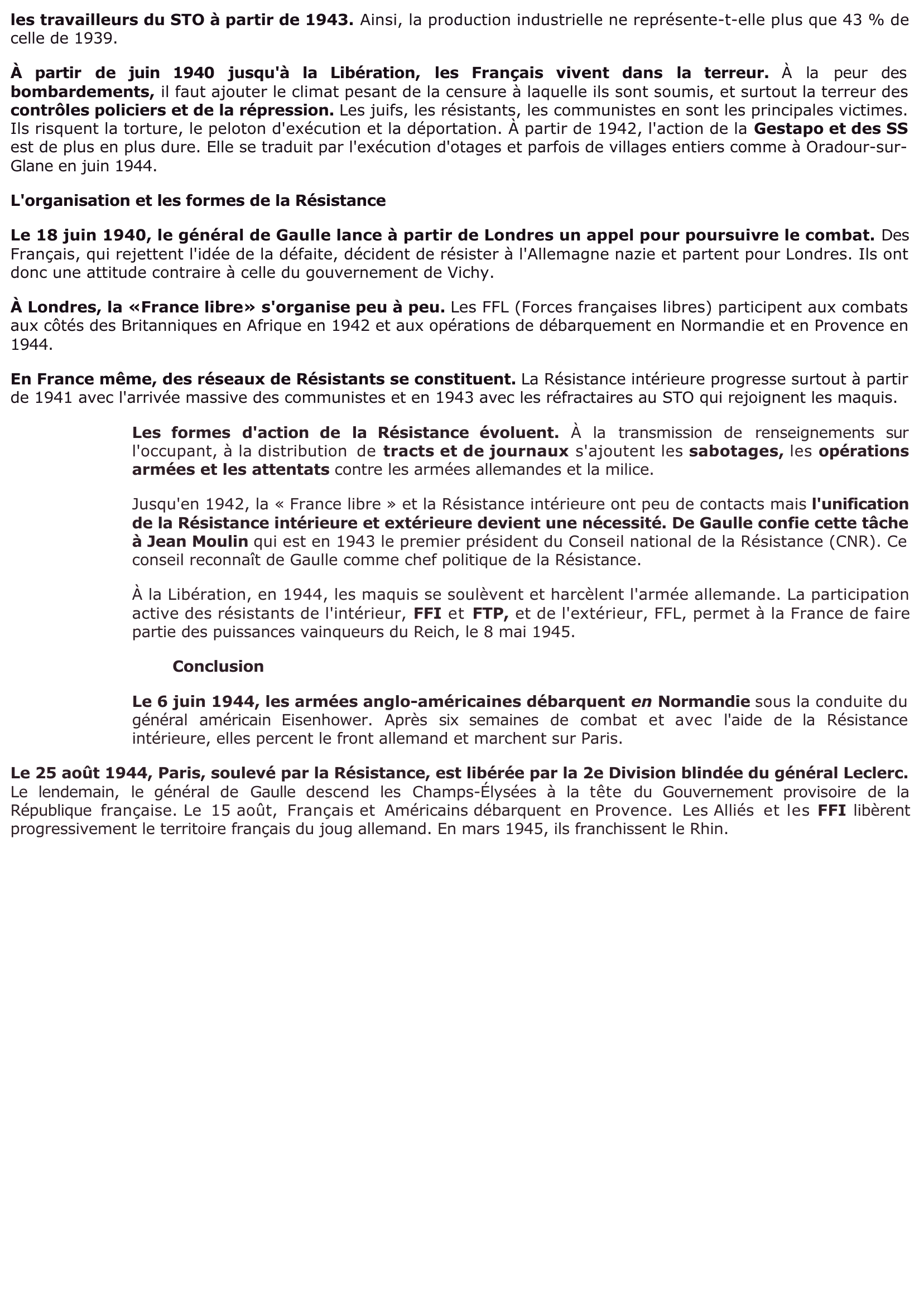 Prévisualisation du document La France occupée