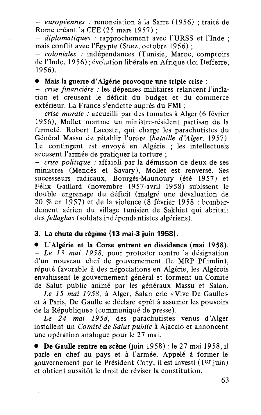Prévisualisation du document LA FRANCE S'ENLISE (1954-1958) L'ENGRENAGE ALGÉRIEN