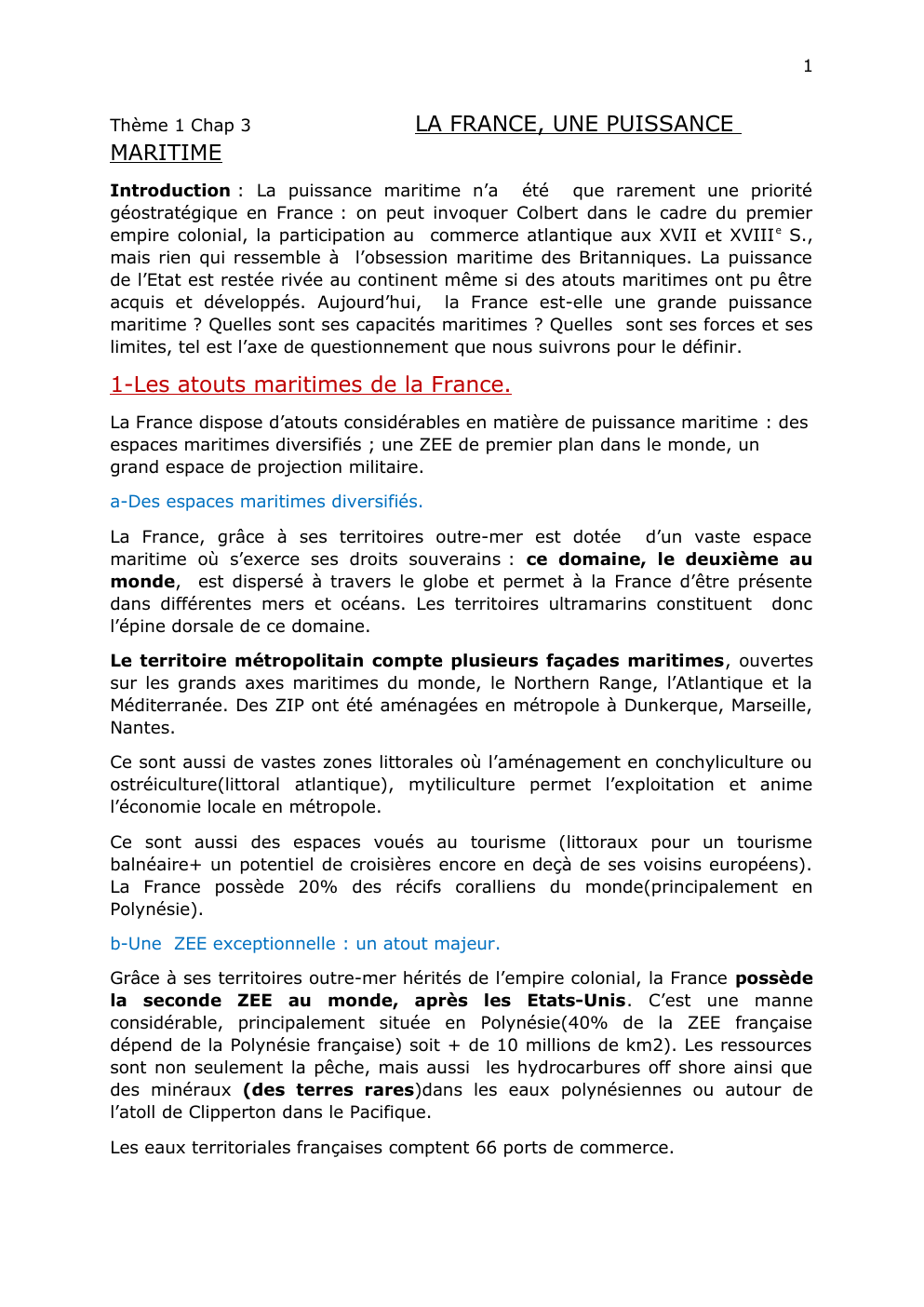 Prévisualisation du document La france: une puissance maritime?
