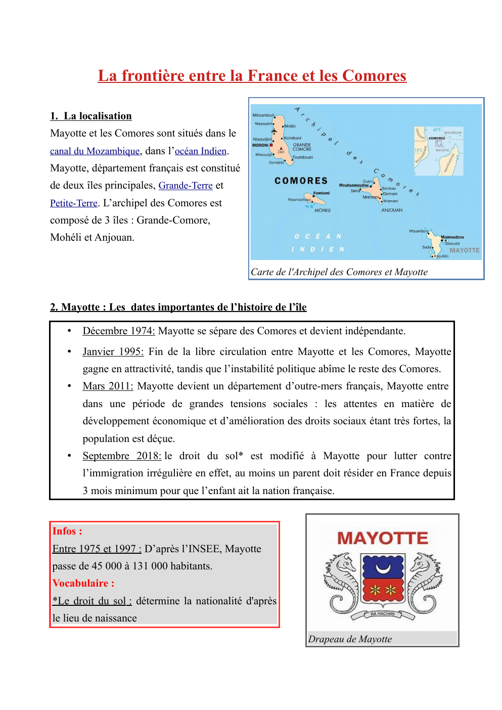 Prévisualisation du document La frontiere entre Mayotte et les comores