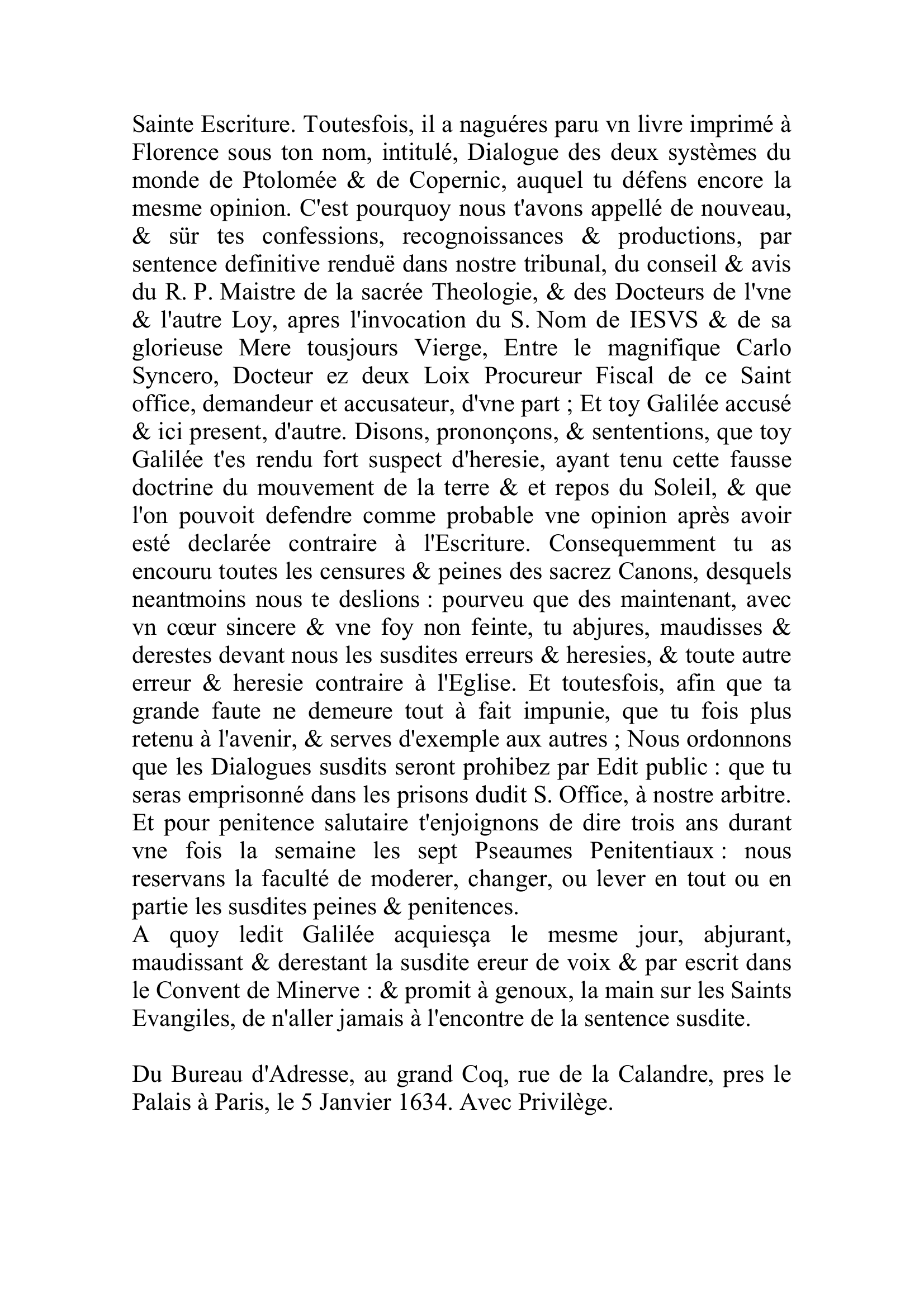 Prévisualisation du document La Gazette
Relation des nouvelles du Monde - Décembre 1633
Novs Gaspar, du titre de Sainte Croix en Jerusalem, Borgia.